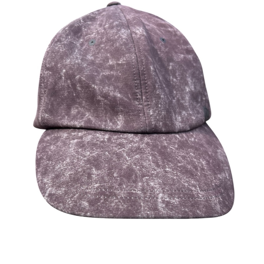 Lululemon Running Hat Cap Strap Back Gray Adjustable Marble Print Athleisure Gym